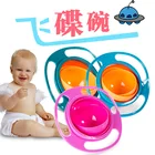 Детская миска с поворотом на 360 градусов, комплект для кормления младенцев UFO с гироскопом, посуда, столовая посуда