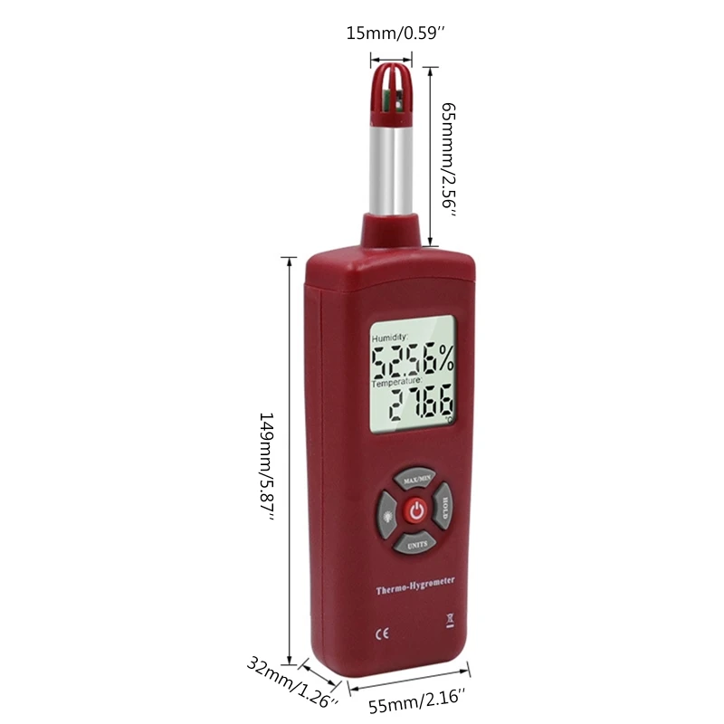 

Digital Thermo-Hygrometer Hygrometer Temperature Humidity Meter LCD Display with Backlight Thermometer