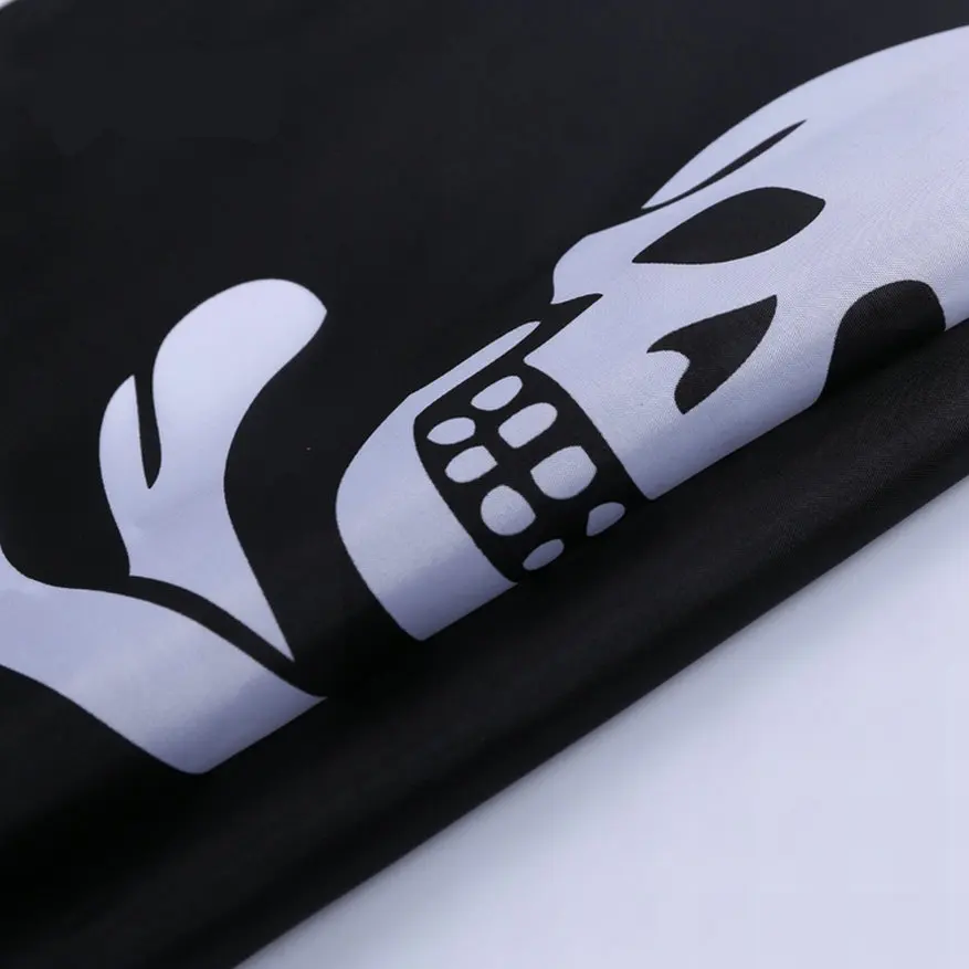 Флаг пиратского черепа Jolly Roger с двойной косточкой 90x15 0 см высококачественный