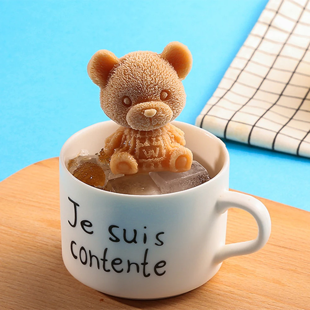 Детский креативный Силиконовый поднос в виде медведя черепа напитка хоккея