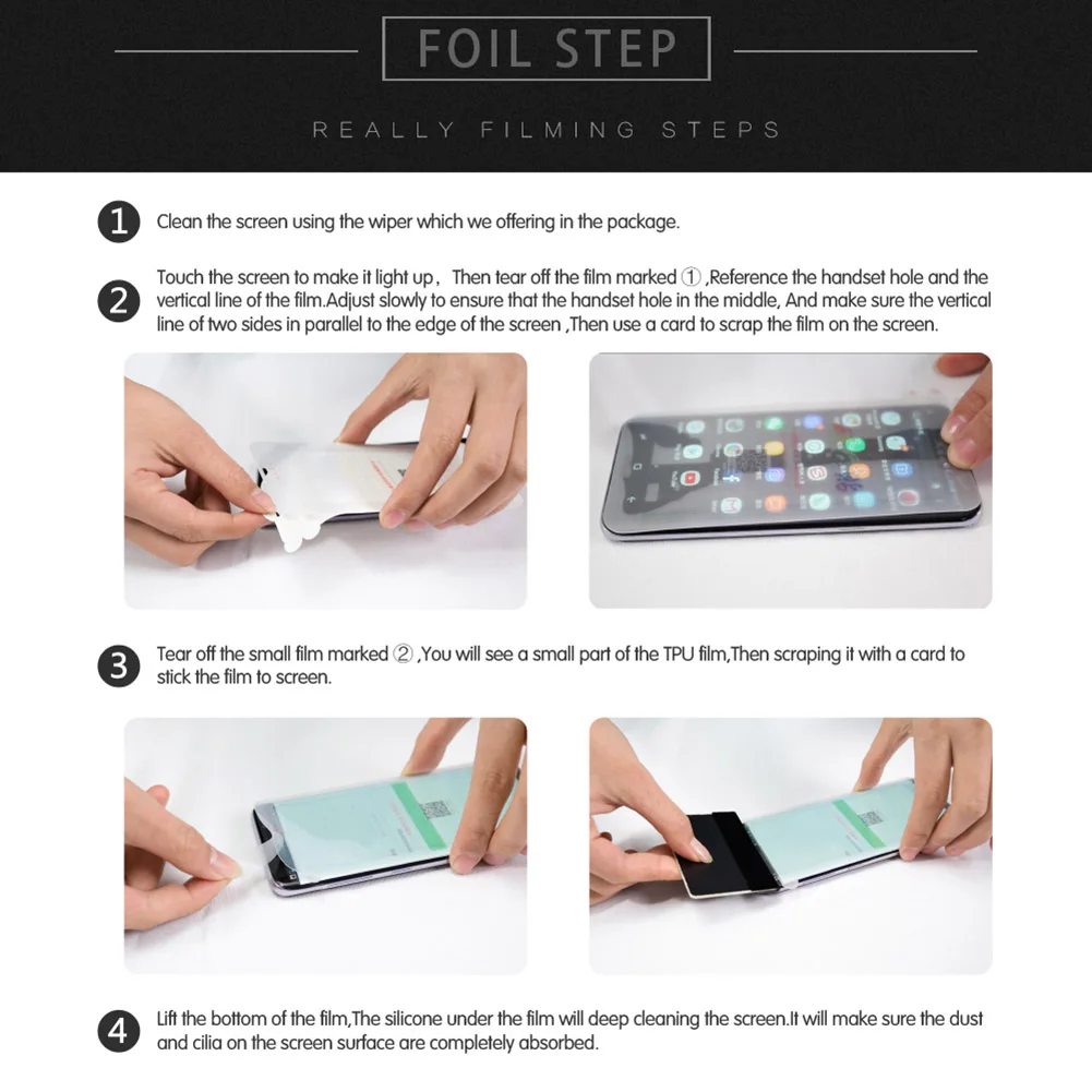 Защитная пленка для экрана из мягкого ТПУ полное покрытие изогнутая 3D кромка Samsung