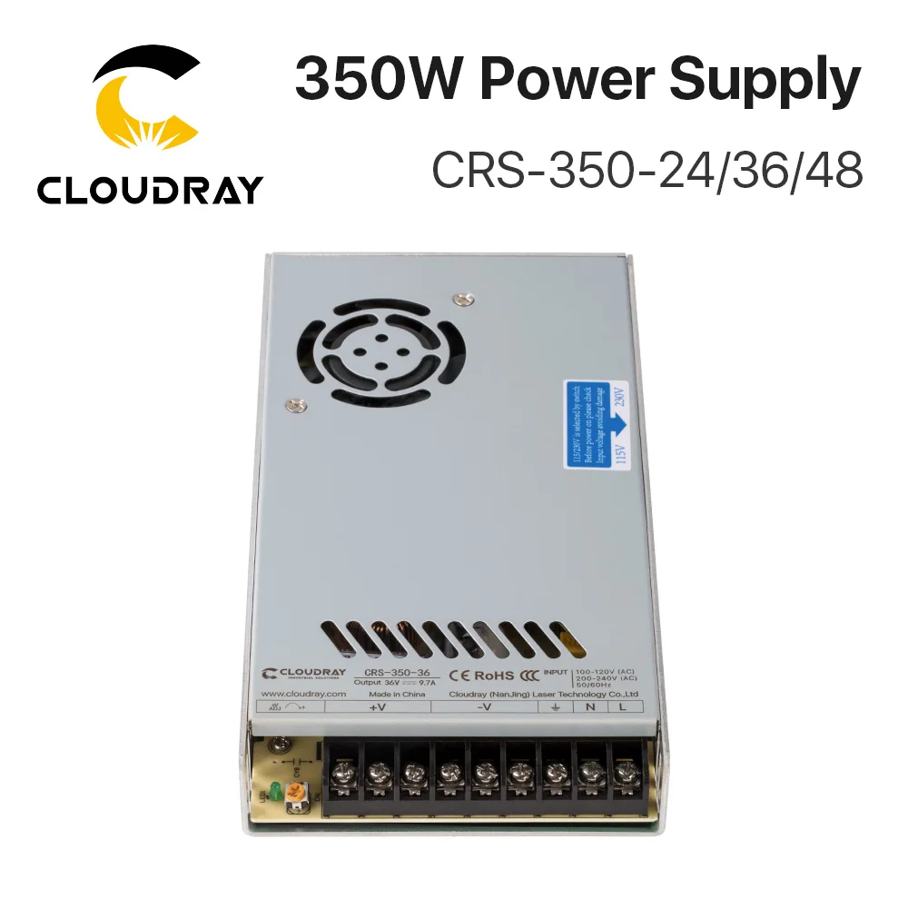Импульсный источник питания Cloudray CRS-350 24 В 36 350 Вт 7.2A 9.7A 14.6A Трансформатор источника