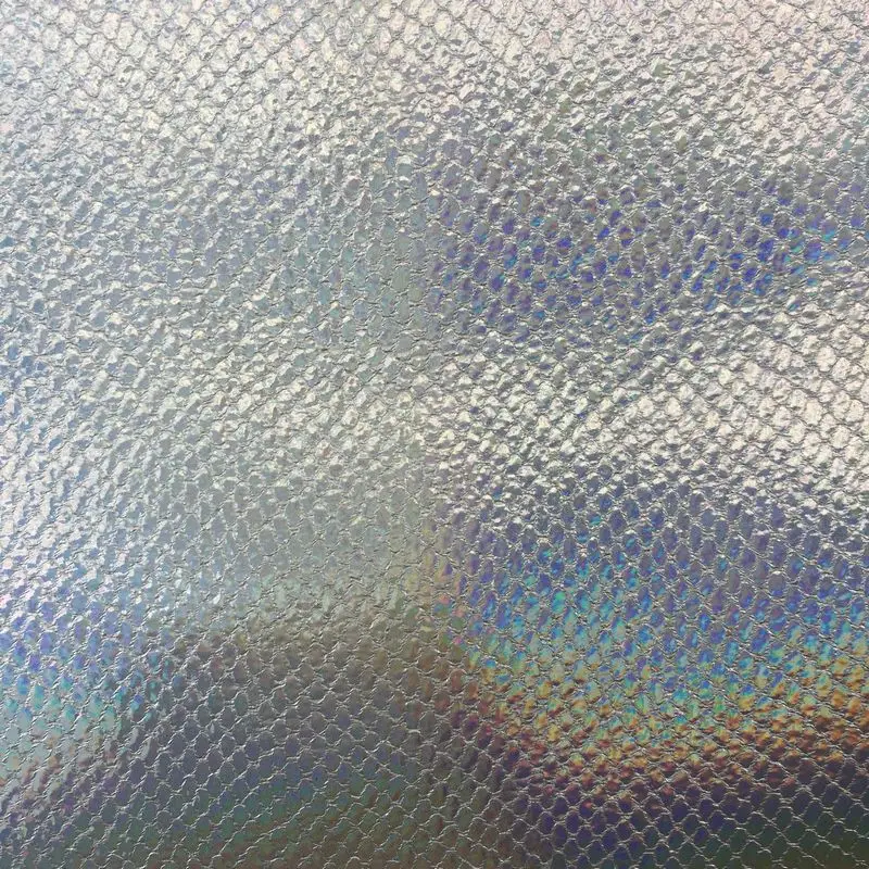 high-quality synthetic Holographic imitation snake skin microfiber leather material