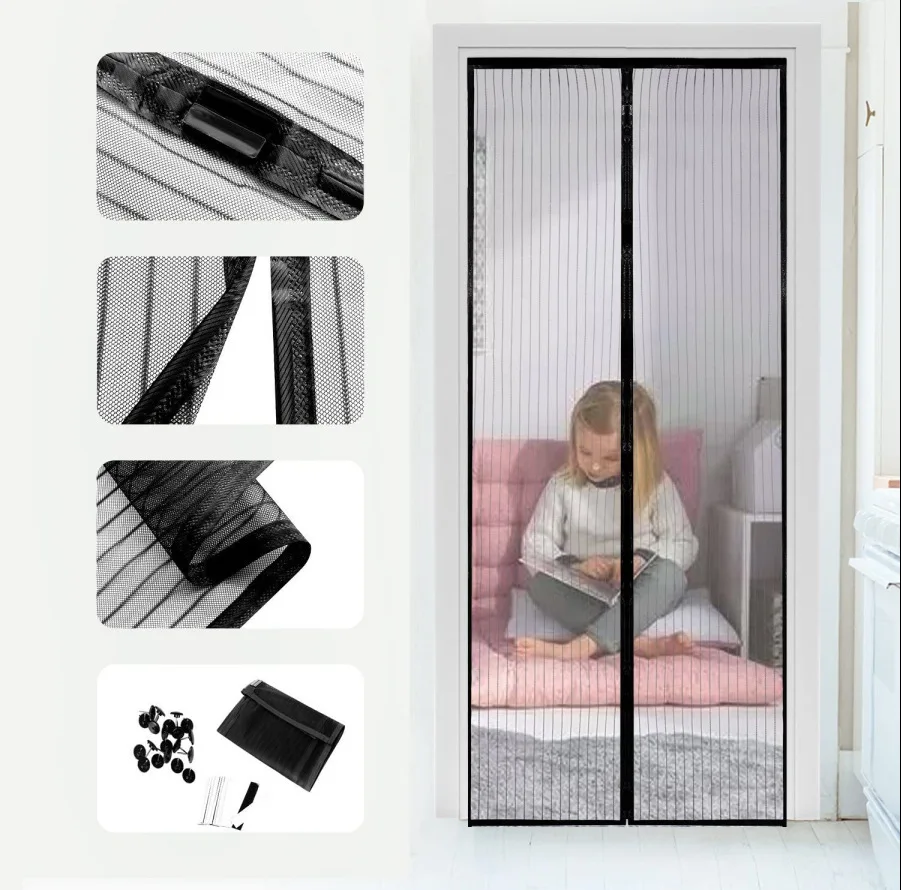 

Magnetic Mosquito Net Door Anti Mosquito Insect Fly Bug Curtains Automatic Closing Door Screen Kitchen Curtains Ployester Net