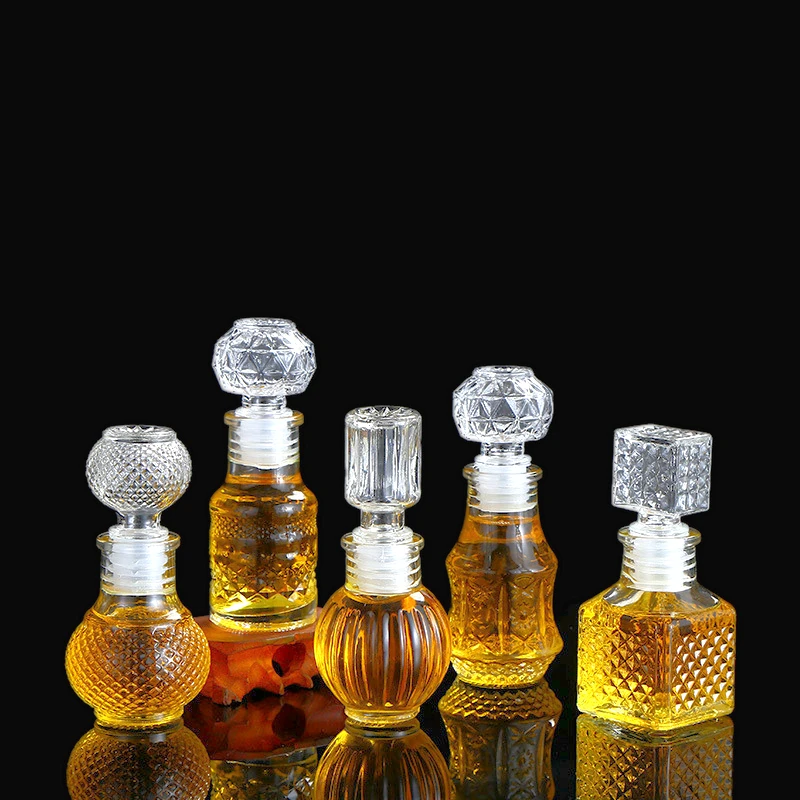 

X15 Small Luxury Glass Honey Jar 50ml Capacity 2oz Decanter Wine Storage Glass Bottles Beautiful Wedding Party Gifts Honey Jars