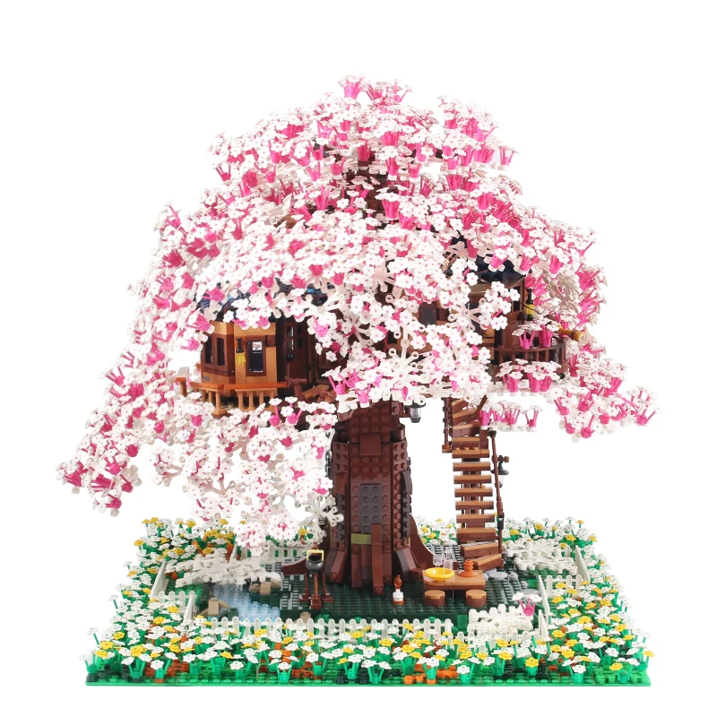 

Romantic Sakura Tree House Modular Bricks The Biggest Ideas Model Bricks 9000Pcs MOC Creator Expert Building Blocks Bricks Toys