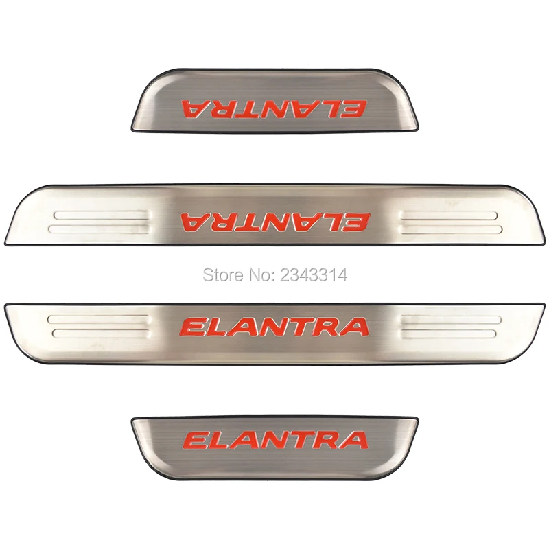Накладка для Hyundai Elantra 2012-2018 2019 защитная накладка из нержавеющей стали порога