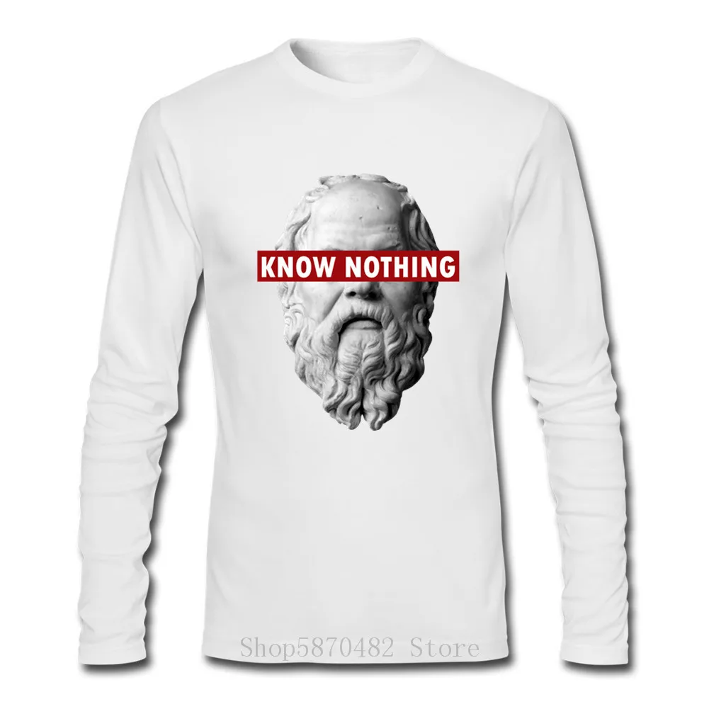 Мужская футболка с длинными рукавами Know Nothing Aristotle модная мужская картиной