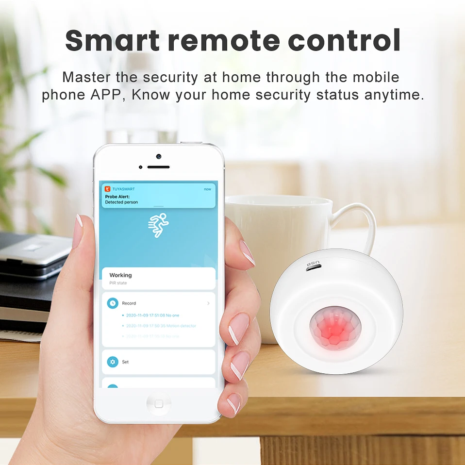 avatto tuya wifi pir motion sensor dectector smart motion sensor with smart life app notification alerts smart home automation free global shipping