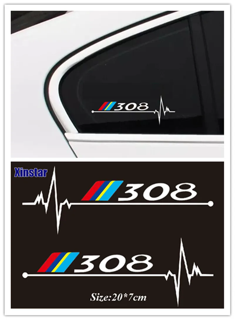 

2pcs car trim decals don’t stick to water decals for Peugeot 2008 3008 208 308 106 107 108 206 207 accessories