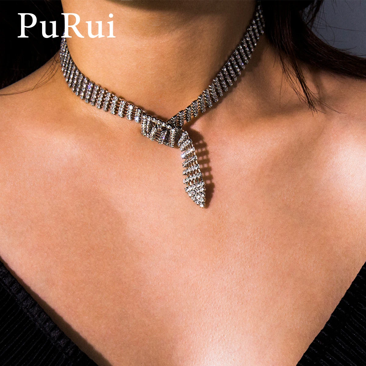 Дизайнерское Ожерелье Стразы для женщин роскошное ожерелье цепочка с пряжкой