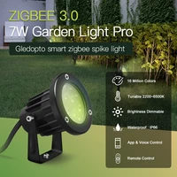 gledopto zigbee 3 0 acdc 24v outdoor lighting led garden light 7w pro compatible with hub tuya app voice 2 4g rf remote control
