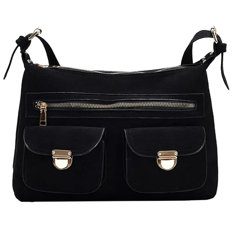 

Totes Bags Women Large Capacity Nubuck Handbags Women PU Shoulder Messenger Bag Female Retro Daily Totes Lady Elegant Handbags