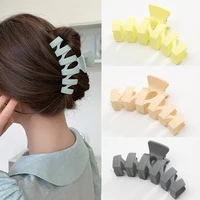 misananryne 1pc korean style hair accessories crab clips large size hair claws frosted hairpins twist barrette for women