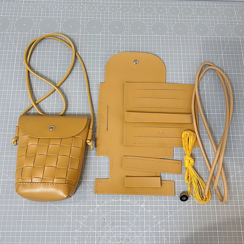 DIY Handmade Backpack Bag Set PU Leathe Material Handbag Shoulder Strap Woven Bag With Hardware Accessories For Women Backpack