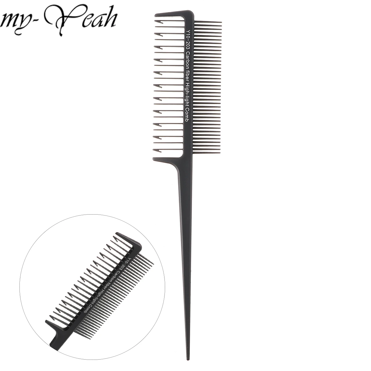 Двухсторонняя расческа для волос окрашивание из углеродного волокна