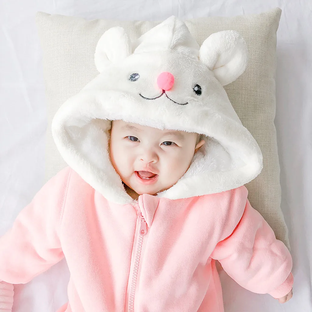 SAGACE Милая зимняя одежда для младенцев с героями мультфильмов комбинезон