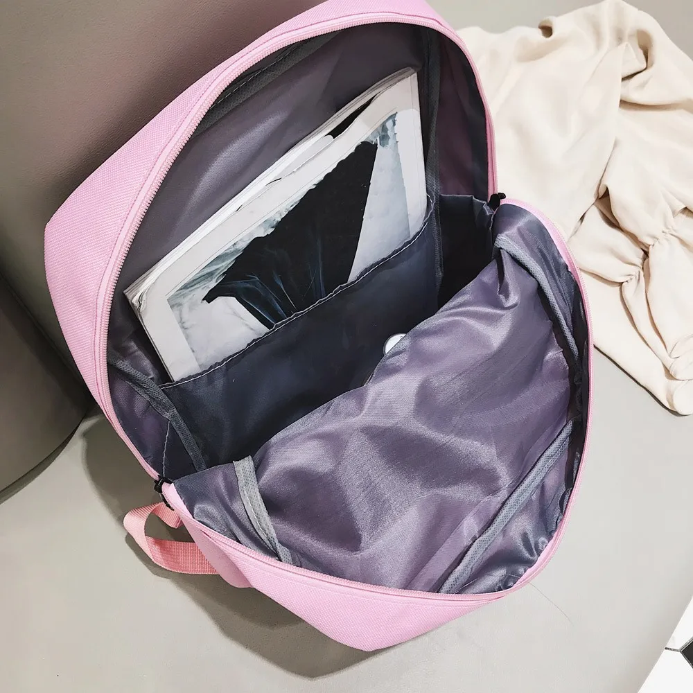 

Women Student Bags Unisex Cat Ear Backpack Shoulder Crossbody Bags Travel Bag Student Bag College Wind Backpack #T1G