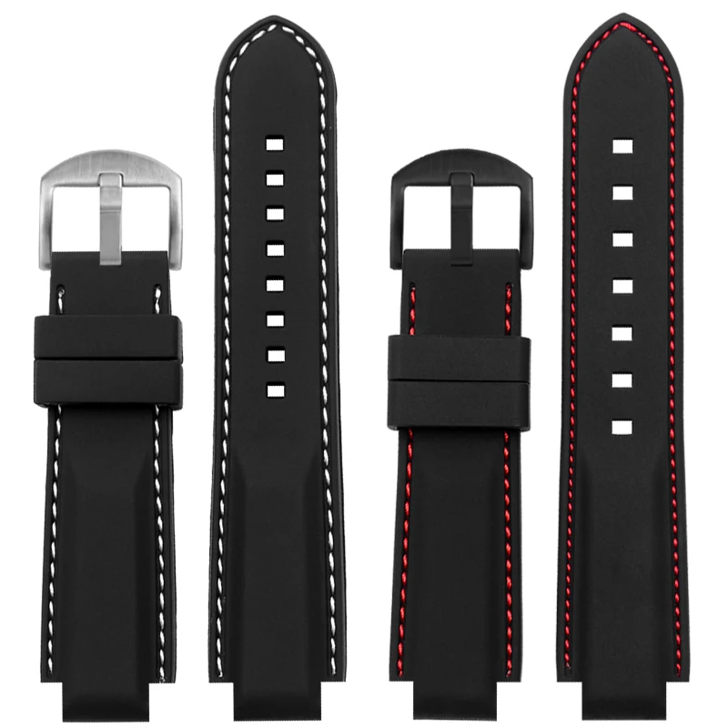 Для Мужские Timex T2N720 | T2N721 | T2p141 | T2n722 | 723 | 738 | 739 ремешок Водонепроницаемый каучуковый ремешок 24*16 мм Луг конец с инструментами винт шпильки (art.: 3920b6d17e625) - 3920b6d17e625