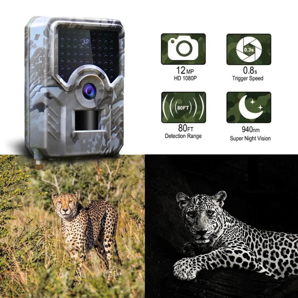 Trail Camera 12MP 940nm IR светодиодный охотничий фотоаппарат IP56 водонепроницаемый
