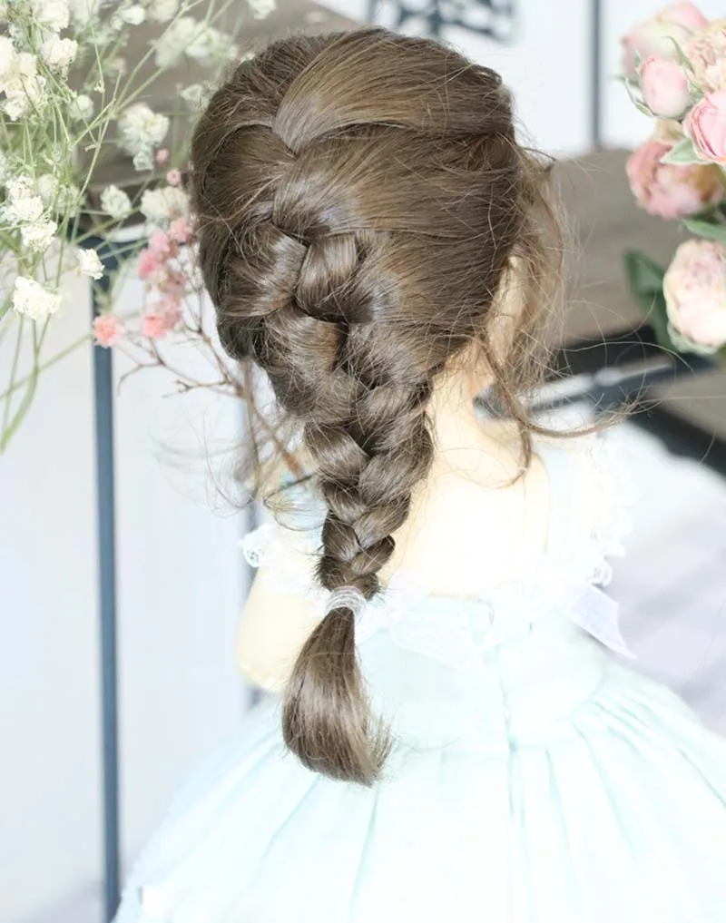 Новый стиль 1/3 1/4 16 BJD парик Супер кукла милый мохеровая одинарная оплетка для