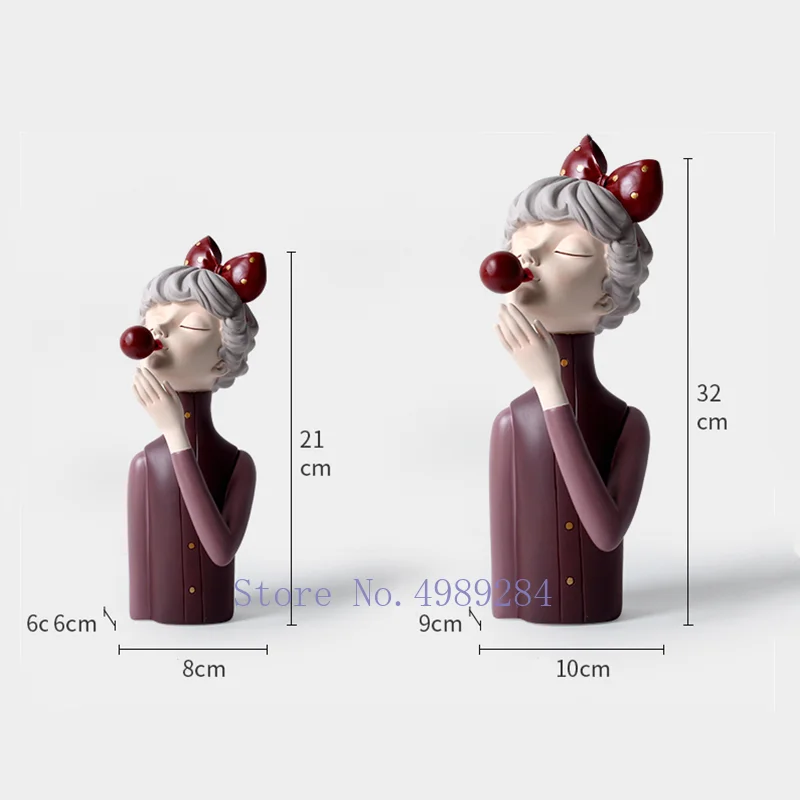 Креативная Статуэтка с изображением девушки из смолы | Дом и сад