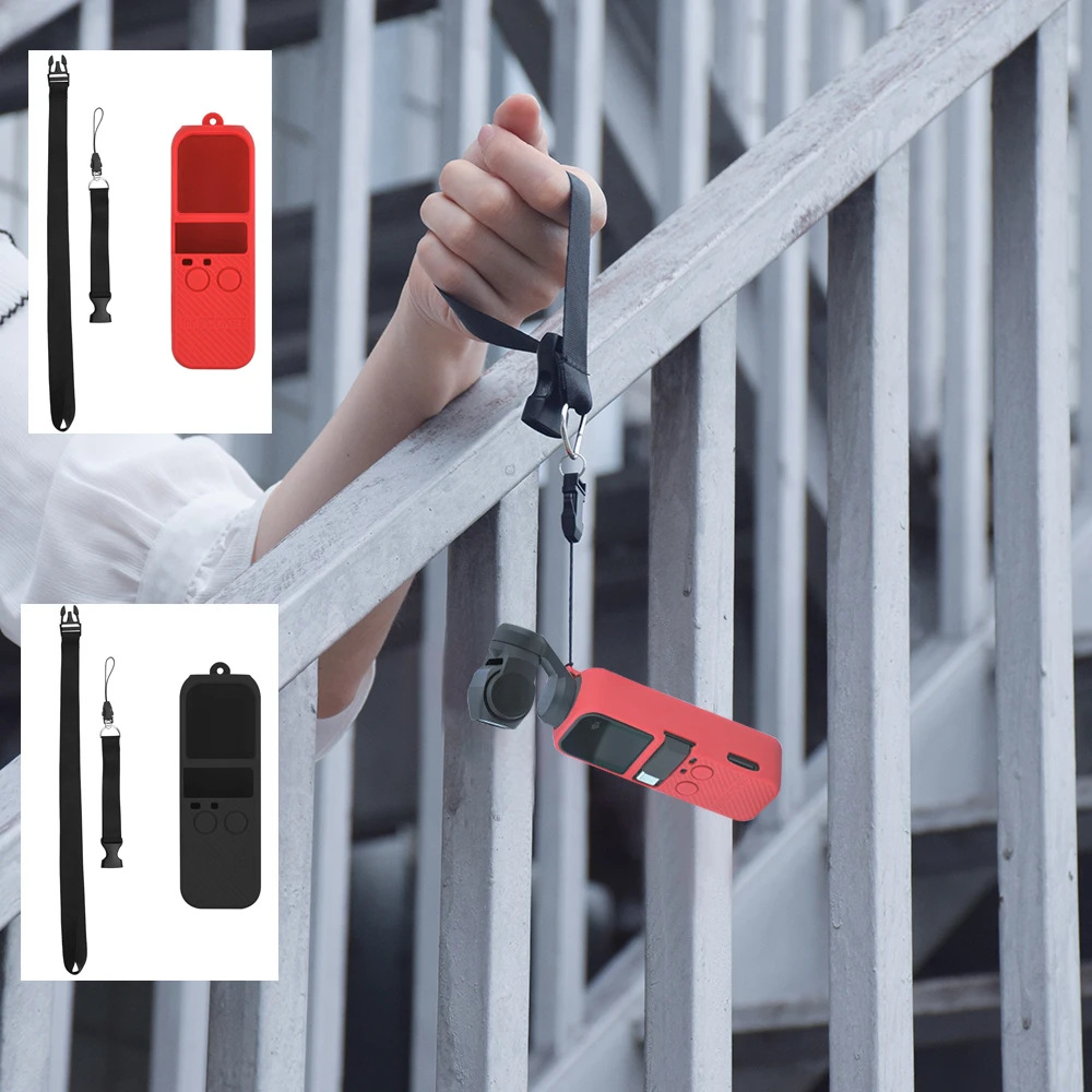 1 шт. Мягкий силиконовый чехол ремешок для DJI Osmo Карманный пылезащитный с защитой