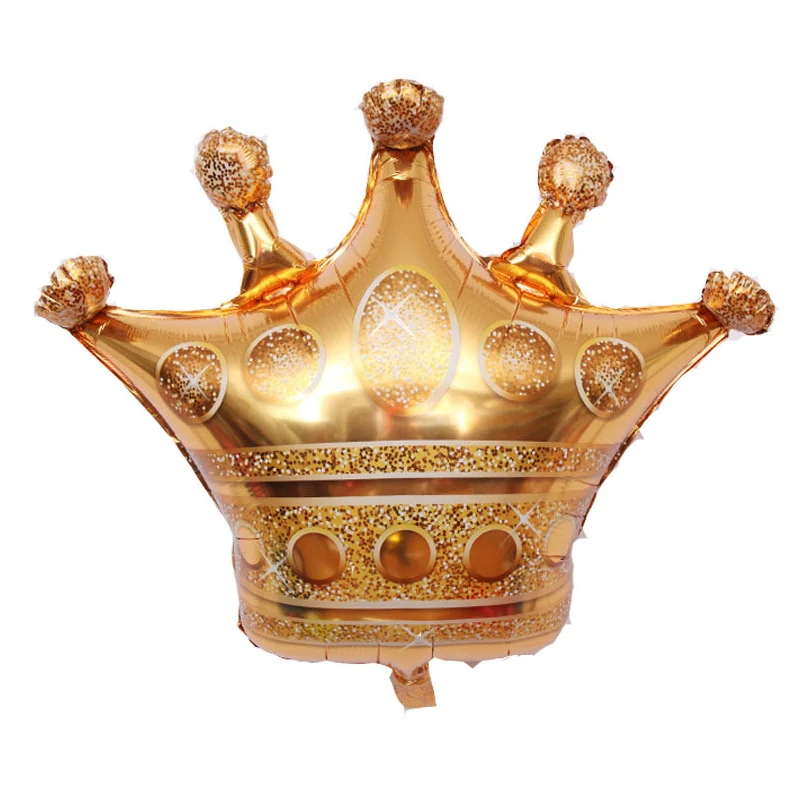 1 шт. Большая Золотая Металлическая корона гелиевые шары шарики из фольги
