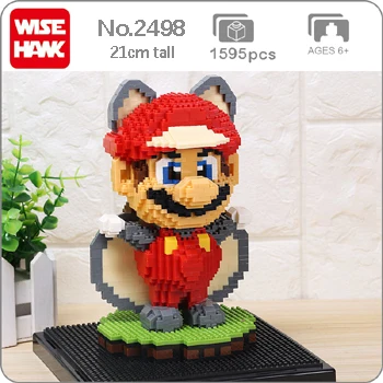 Weagle Super Mario Peach Princess Bowser Goundhog Летающая белка Марио 3D модель Алмазная мини-конструктор маленькие блоки игрушка без коробки - Цвет: Flying Squirrel