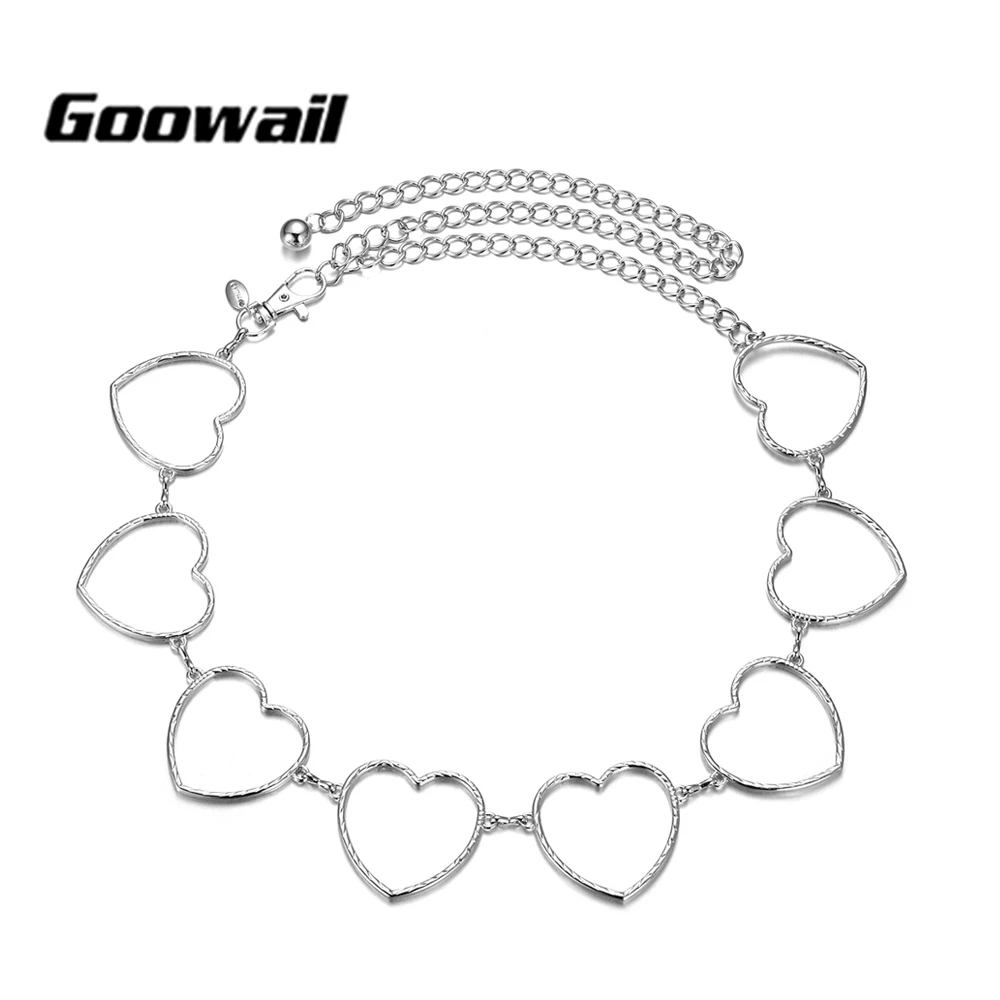 GOOWAIL модный металлический пояс с цепочкой в форме сердца для женских аксессуаров