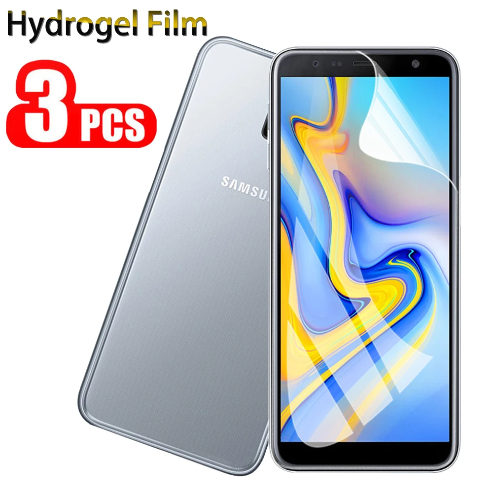 Гидрогелевая Защитная пленка для Samsung Galaxy J6 Preime Plus J4 Core мягкая не стекло 3 шт. |