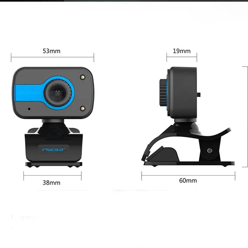 

360 Degree USB 12M HD Webcam Web Cam Clip-on Digital Camcorder with Microphone for Laptop PC Computer