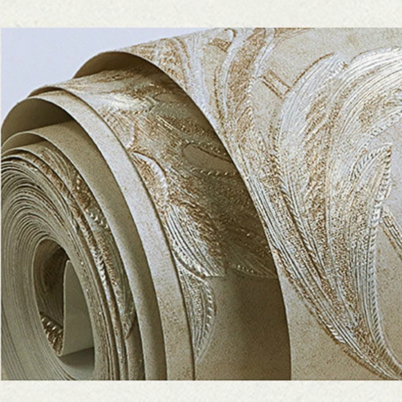 

3D Embossed Texture Wall Paper Luxury Natural Fiber Black Gray Beige Brown Non-woven Wallpaper Living Room Background Wall