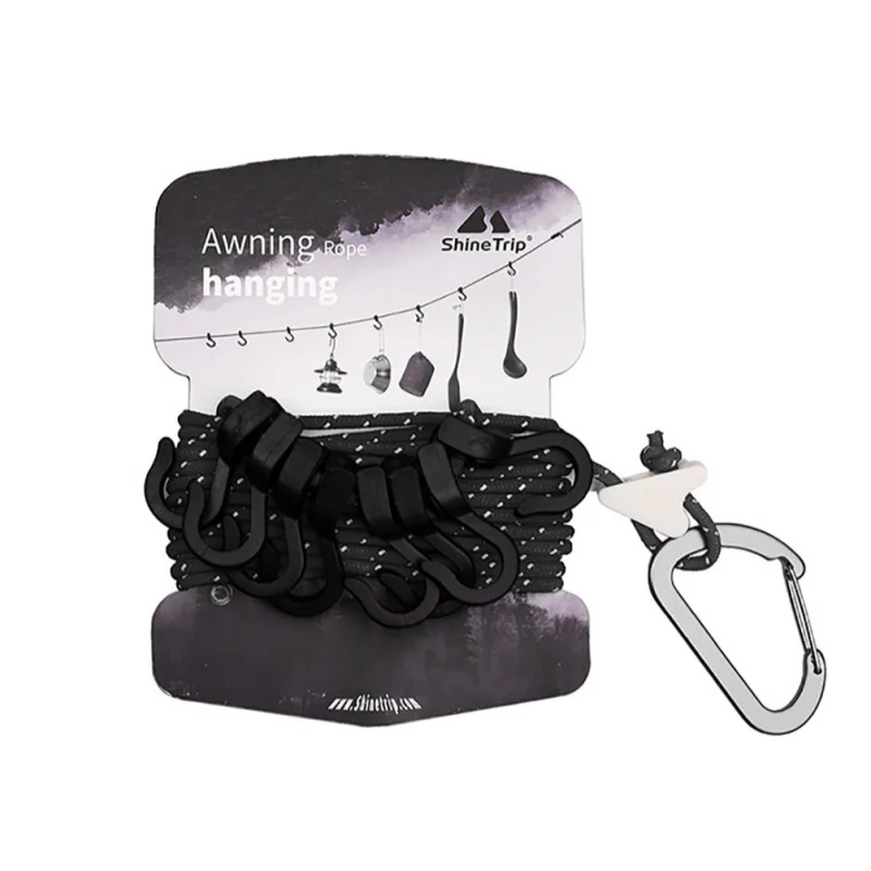 

Outdoor Camping Multi-function Clothesline Portable Adjustable Hanging Rope Non-slip Suspended Clothes Clip