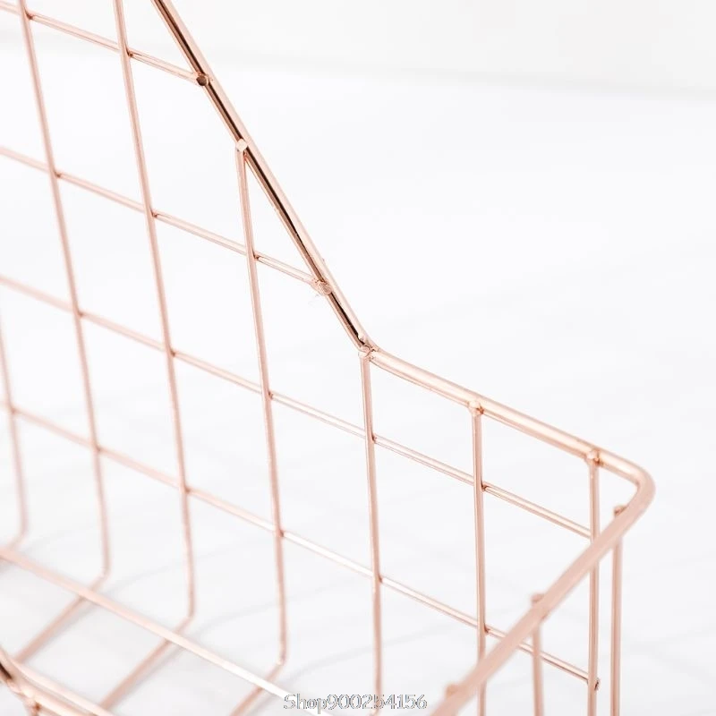 

Nordic Wrought Iron Grid File Holder Single Layer Desk Shelf Magazine Book Storage Rack Organizer N17 20 Dropship