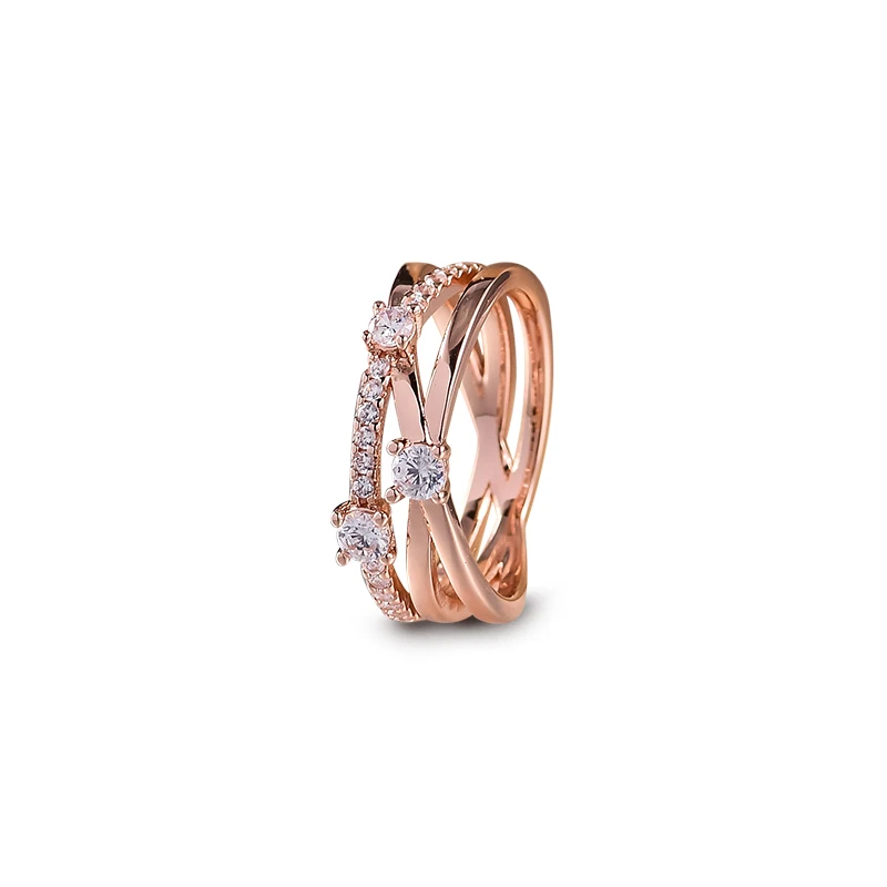 

Ring Sparkling Triple Band Rings For Women Anillos Mujer Bague 925 Sterling Silver 925 Jewelry bijoux Femme Joyas Plata