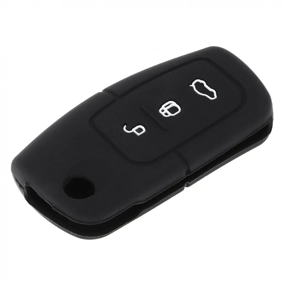 

3 Buttons Silicone Flip Folding Car Key Case Protector Holder Fit for Ford Mondeo / Fiesta / Focus / S Max / Galaxy 2003-2010