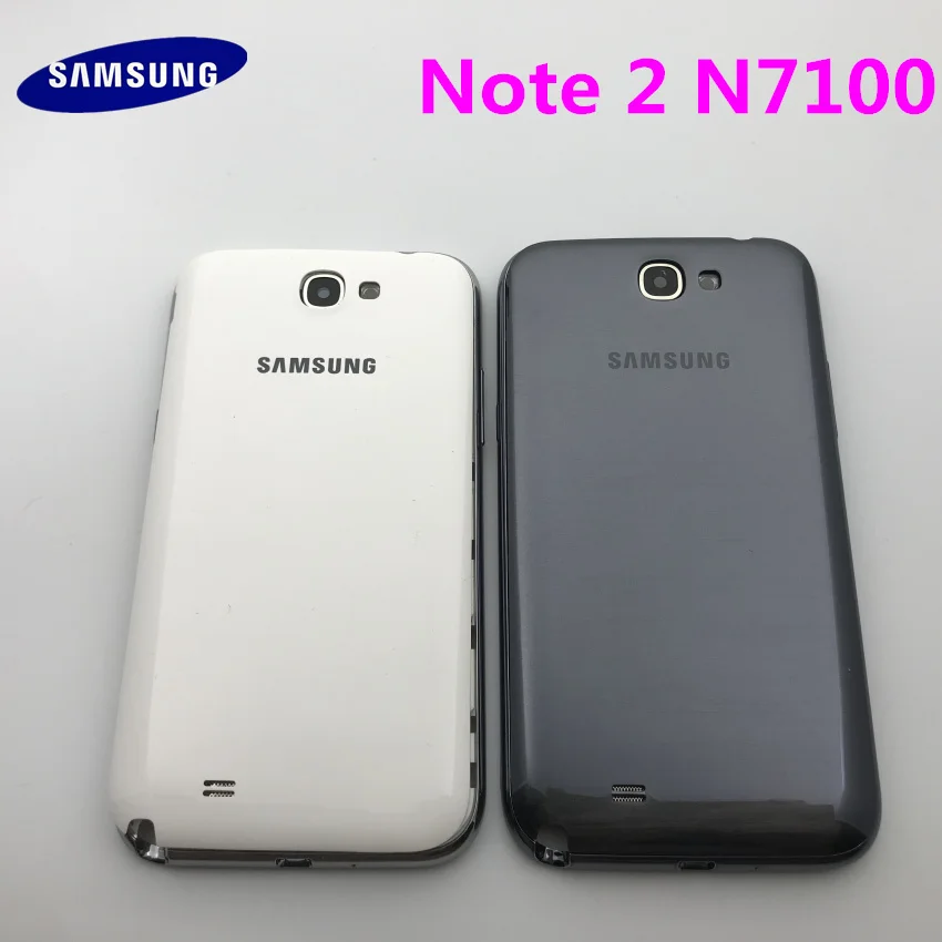 Для samsung Galaxy Note II 2 GT-N7100 N7100 Корпус чехол средняя рамка+ крышка батареи+ рамка наклейка+ Инструменты