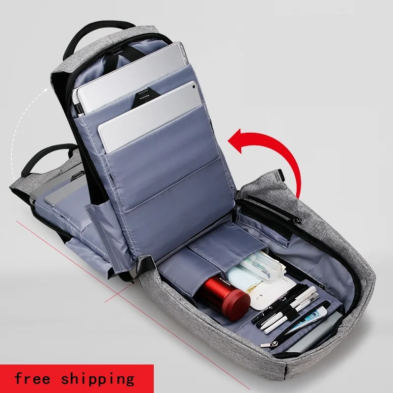 

15.6 inch Laptop Backpack Teenager Male Mochila USB Charging Anti Theft Backpack Travel Waterproof School Bag School Backpack