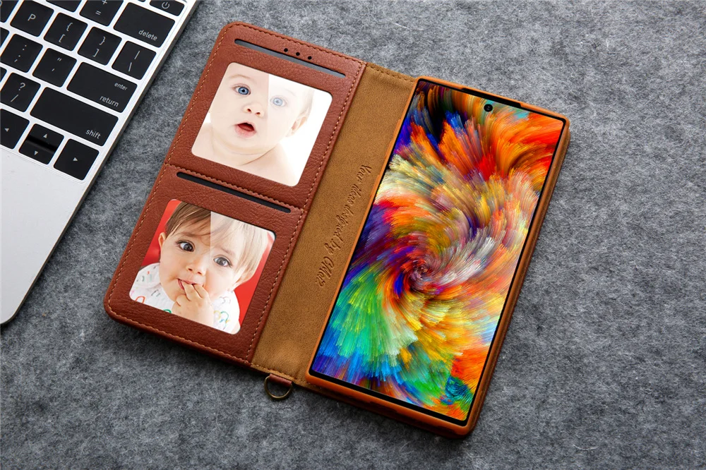 Роскошный чехол-бумажник с откидной крышкой для samsung Note10+ Прочный Магнитный кожаный чехол для Galaxy S8 S9 S10 5G Plus S7 Edge Note 10 9 8 Coque