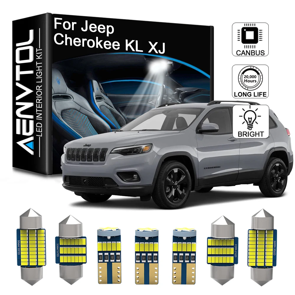 

AENVTOL For Jeep Cherokee KL SJ XJ KJ KK Canbus Interior LED Vehicle Light Accessories Car Inside Parts Map Dome Trunk Lamp Bulb