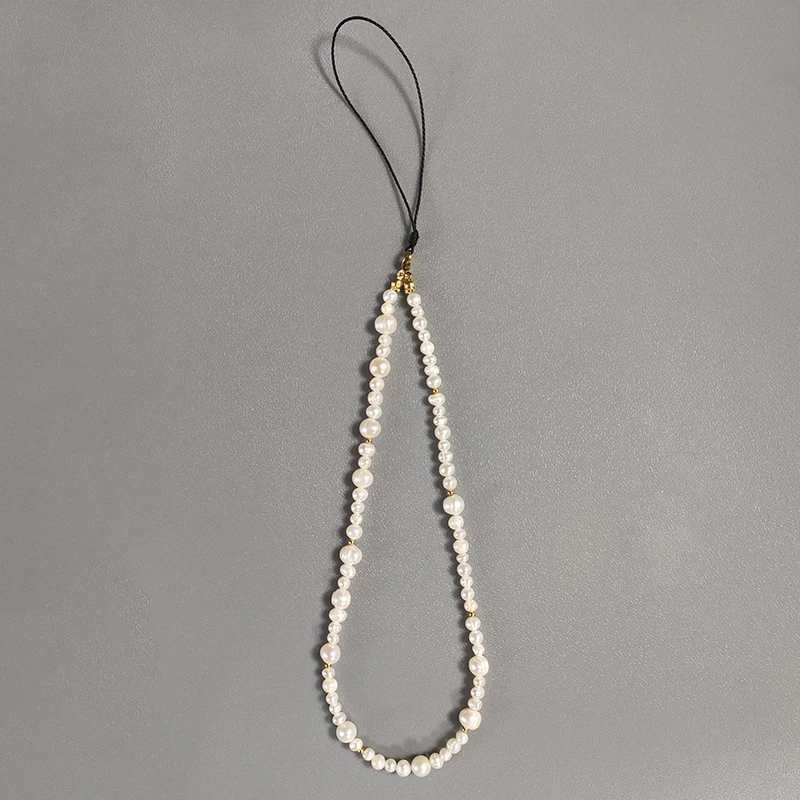 Classic Versatile Natural Freshwater Pearls Mobile Phone Straps Lanyard Minimalist Fine Jjewelry Ladies Daily Decoration Chain