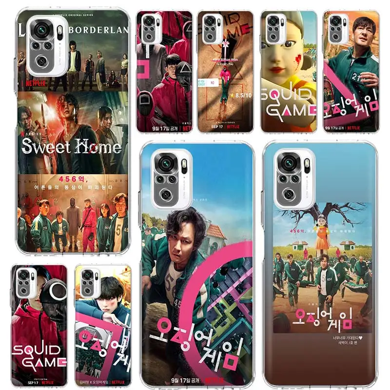

Hot Squid Game TV Silicon Phone Case Funda For Xiaomi Redmi Note 10 Pro 8 9 Pro 9S 10S 8T 8A 9A 9C 7 7A 6 6A Back Cover Coque
