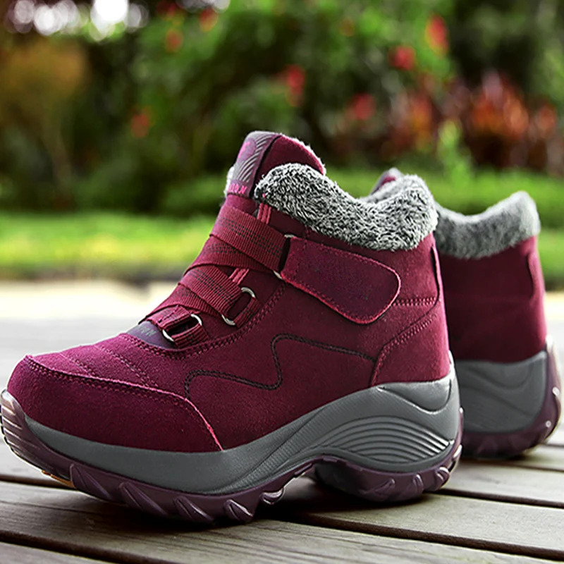 Женские ботинки для снежной погоды зимняя обувь с коротким плюшем 2019 женские