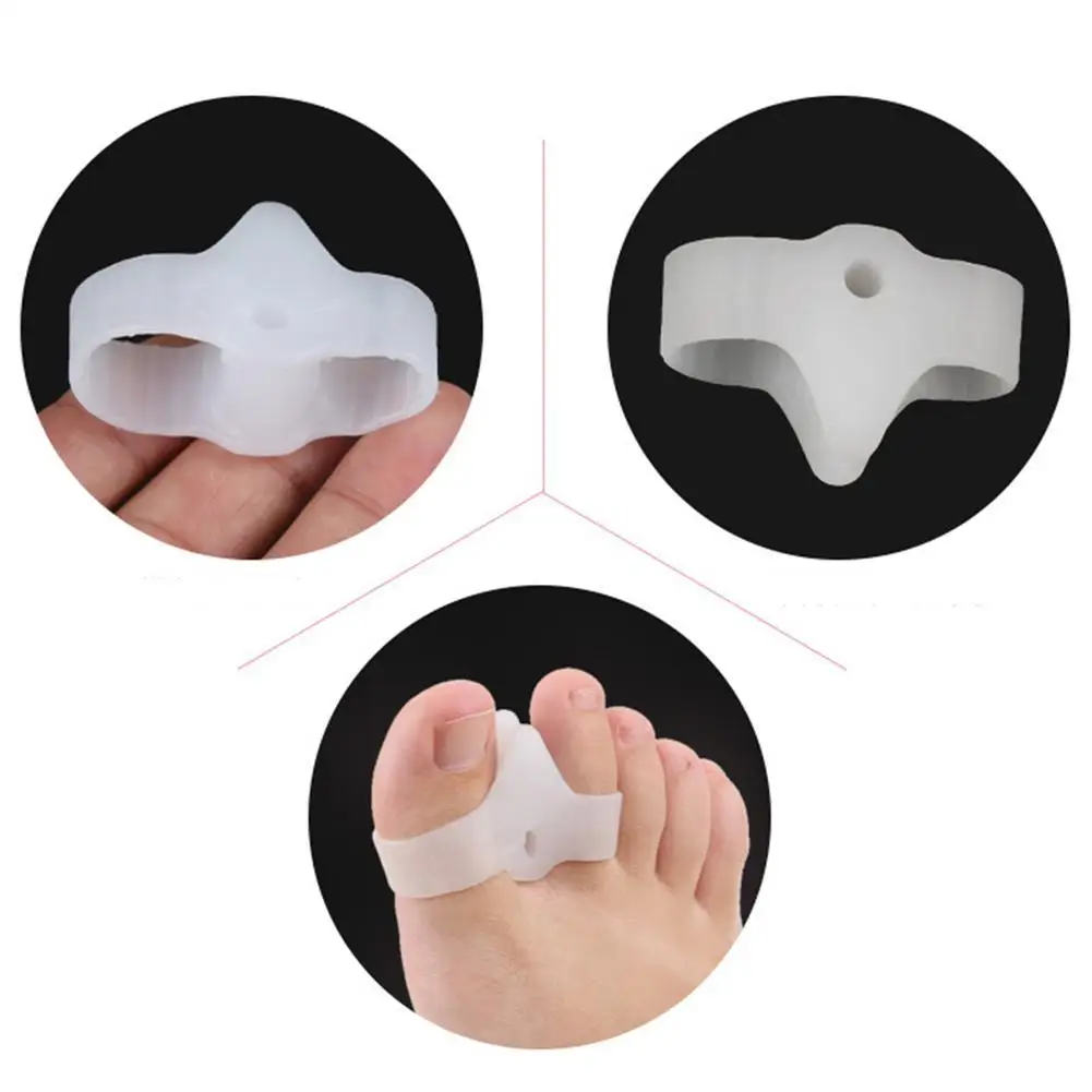 

1 Pair Extremely Soft Silicone Gel Bunion Toe Corrector Orthotics Hammer Toe Straightener Pain Separator G8V0