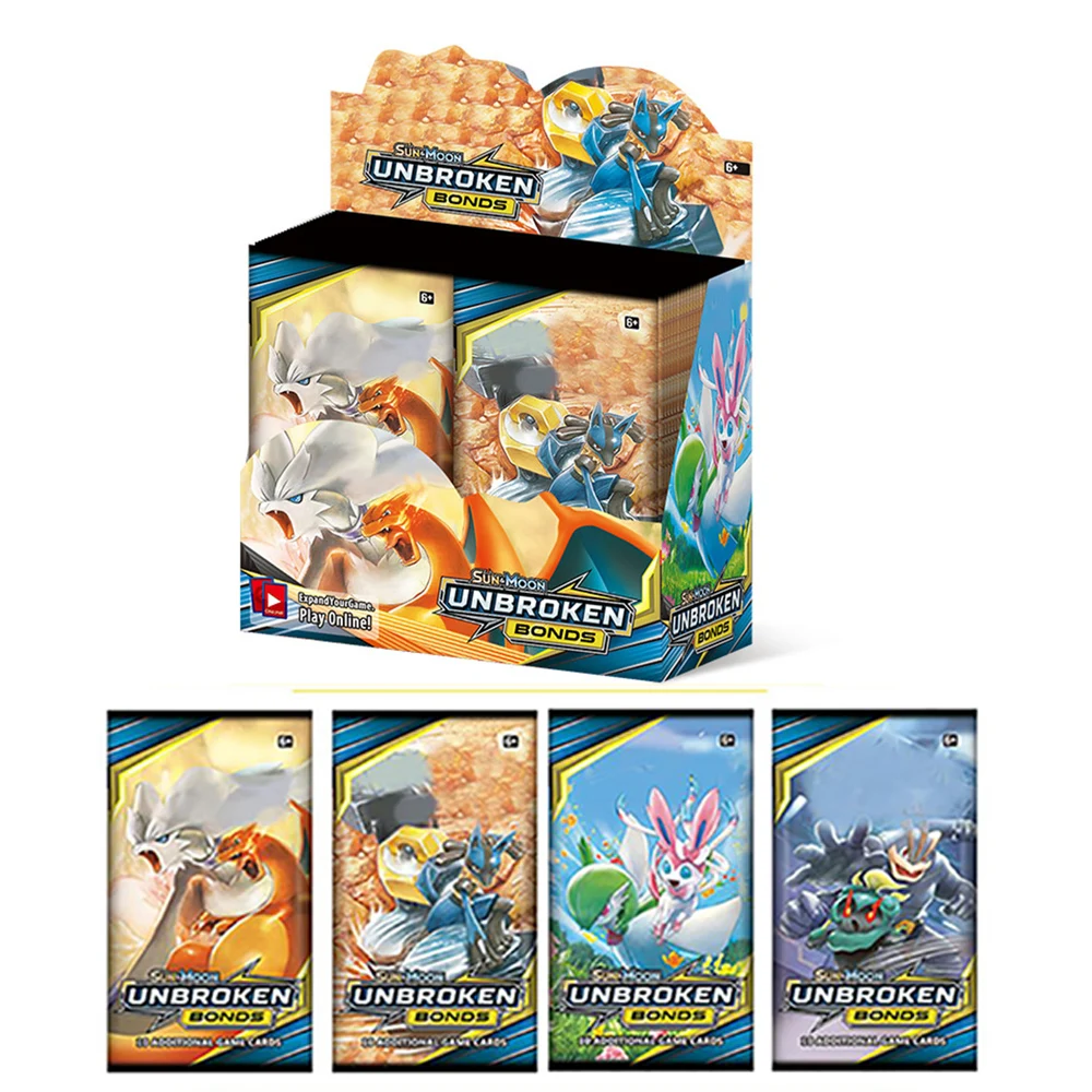 

Pokemon Card 324pcs English Version Cartoon Anime Game Ticket Album For Children Booster Box Children's Toys For Boys