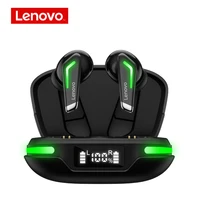 lenovo gm3 tws game wireless bluetooth earphone with noise reduction headphones bass headset audio control touch games no delay