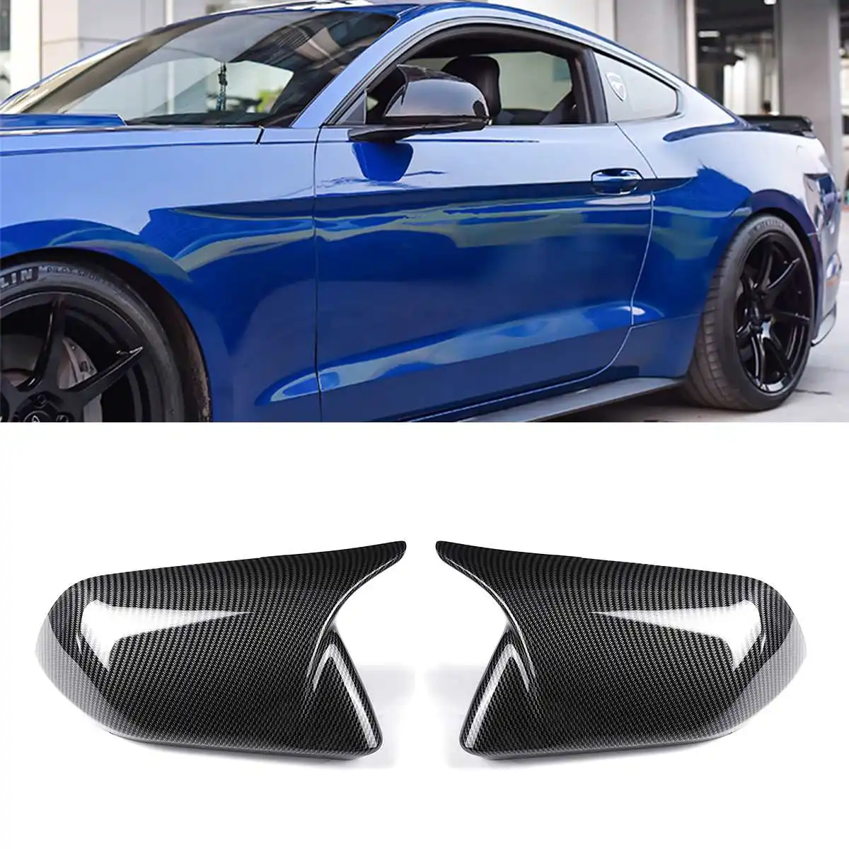 2 шт. задняя крышка из углеродного волокна для Ford Mustang 2015-2019 | Автомобили и