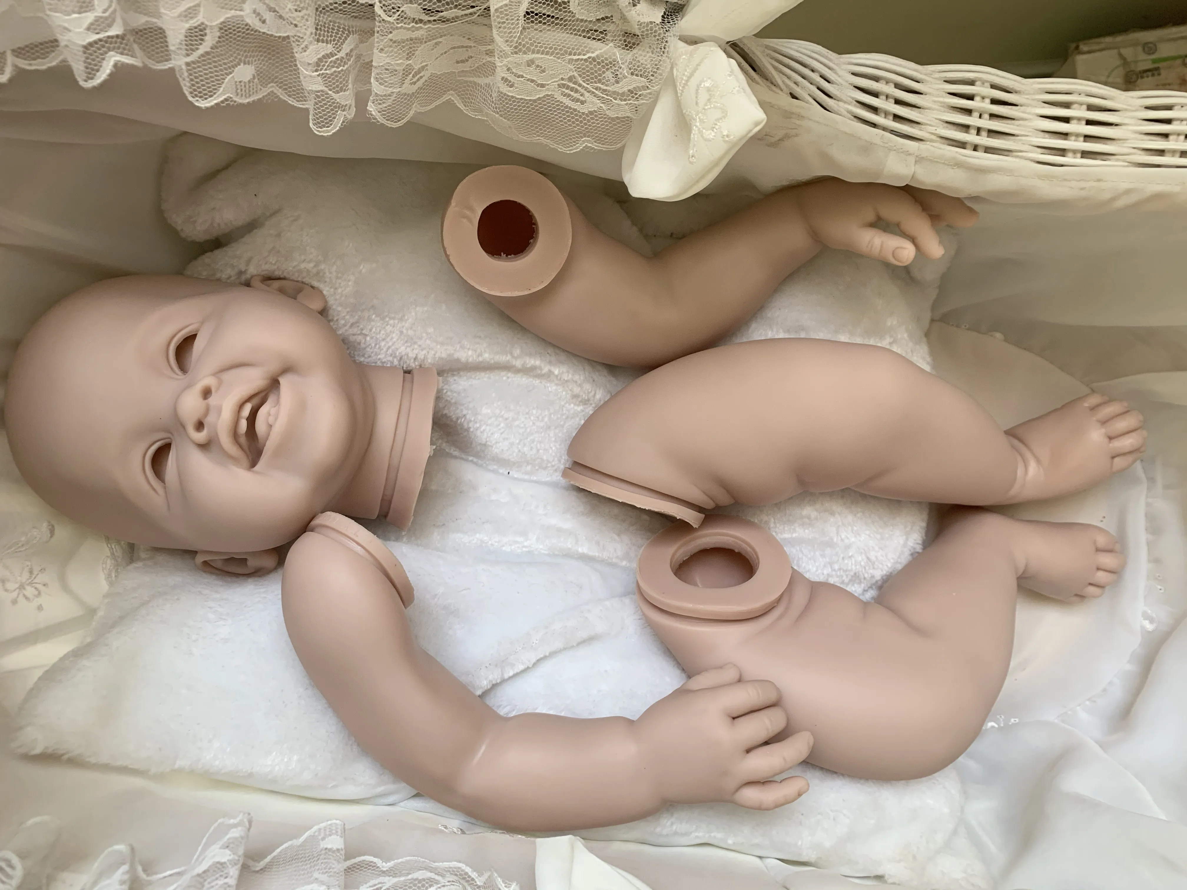 

NPK 28inches Reborn doll kit toddler girl DIY Toy silicone vinyl baby reborn kit doll parts Mould Tools