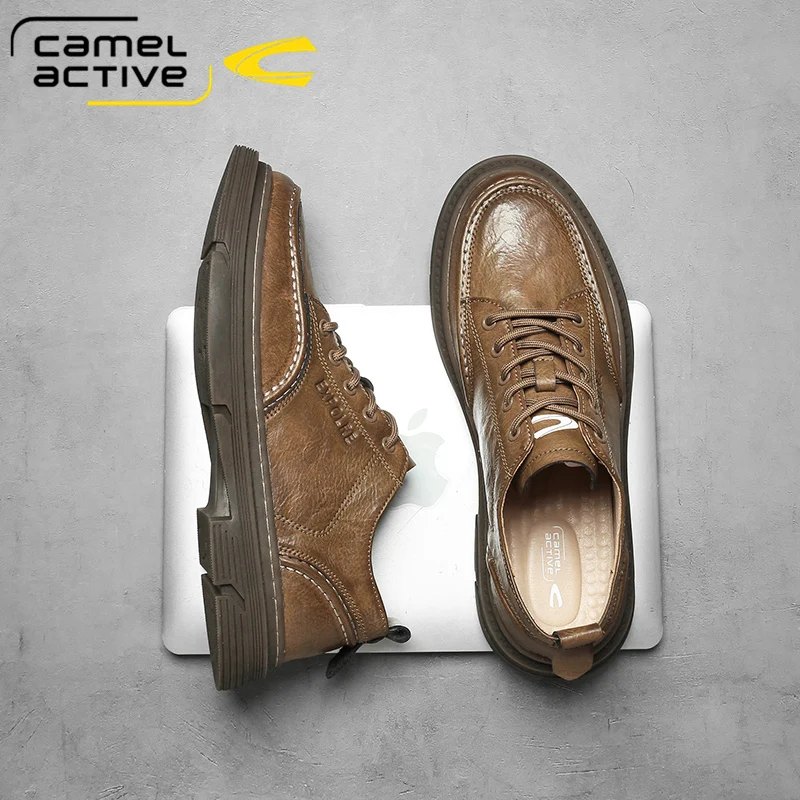 Camel Active/Новинка Мужская повседневная обувь из натуральной кожи Мужские туфли на